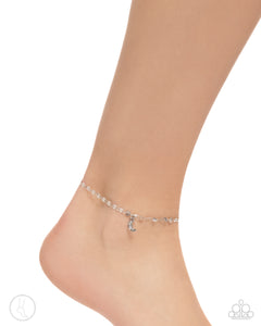 Crescent Chic - Silver Anklet - Paparazzi Accessories