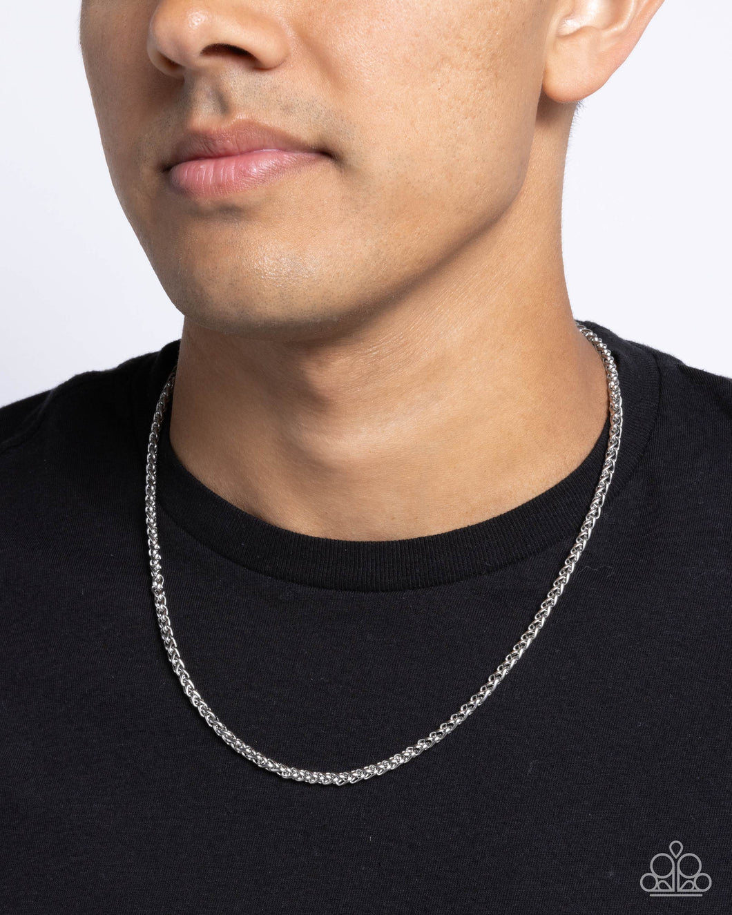 Complicated Chain - Silver Mens Necklace - Paparazzi Accessories