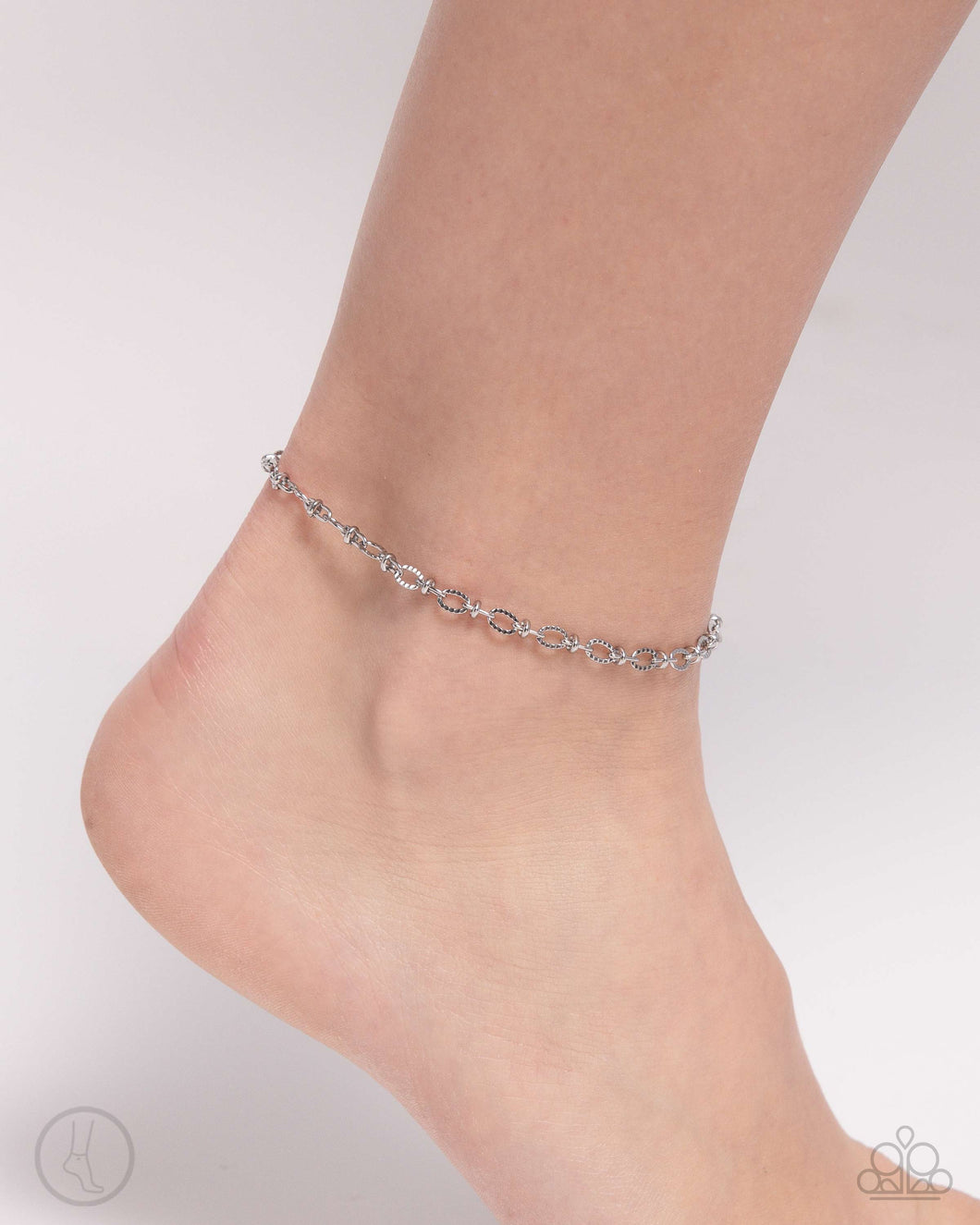 For A Moment - Silver Anklet - Paparazzi Accessories