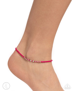 Basic Brightness - Pink Anklet - Paparazzi Accessories