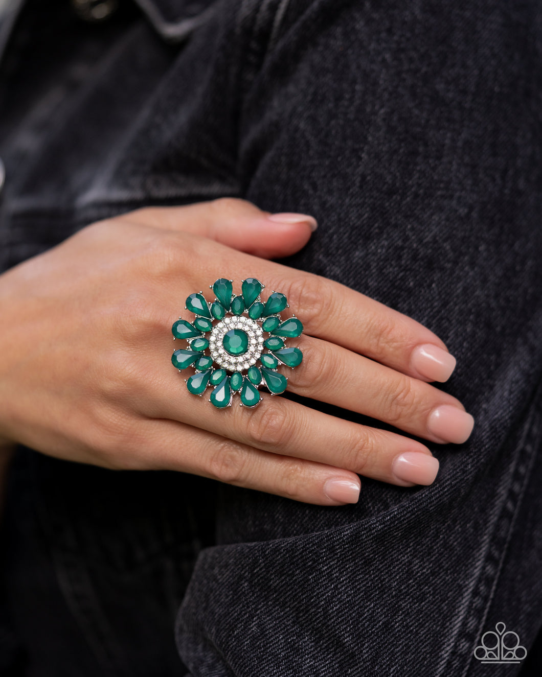 Steady Shimmer - Green Ring - Paparazzi Accessories