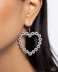 Beautiful Take - White Earrings - Paparazzi Accessories