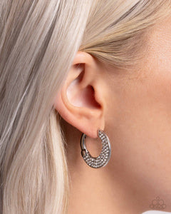 Winking Whimsy - White Earrings - Paparazzi Accessories