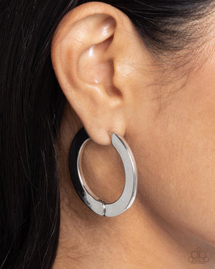 Circling Chariot - Silver Earrings - Paparazzi Accessories