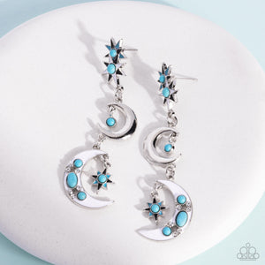 Stellar Serendipity - Blue Post Earrings - Paparazzi Accessories