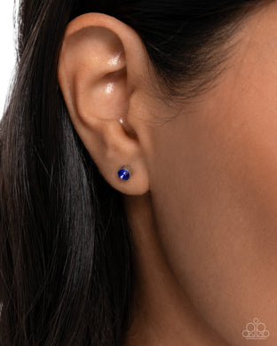 Logical Light - Blue Post Earrings - Paparazzi Accessories