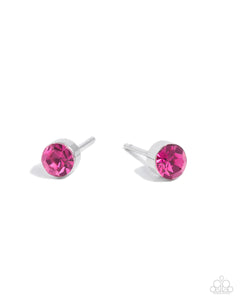 logical-light-pink-post earrings-paparazzi-accessories