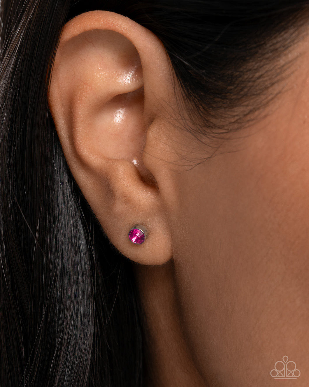 Logical Light - Pink Post Earrings - Paparazzi Accessories