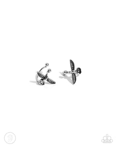 soaring-sparrow-silver-post earrings-paparazzi-accessories