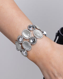 Affixed Appeal - White Bracelet - Paparazzi Accessories