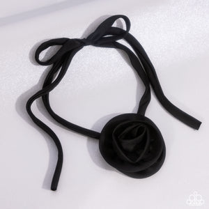 Rosette Reality - Black Necklace - Paparazzi Accessories