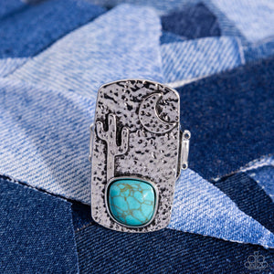 Desert Landscape - Blue Ring - Paparazzi Accessories