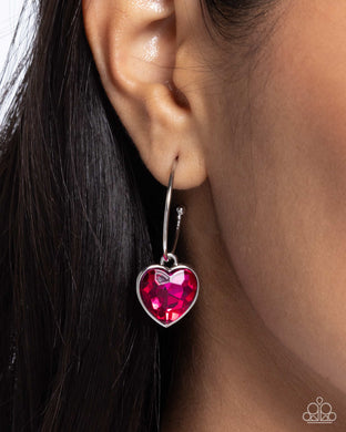 Diamond of the Night - Pink Earrings - Paparazzi Accessories