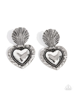 mythical-moment-silver-post earrings-paparazzi-accessories