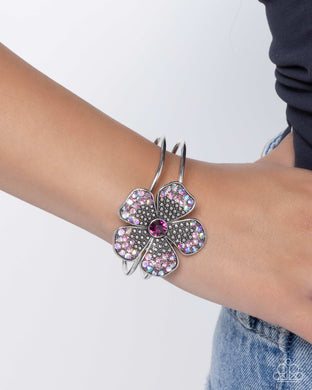 Bedazzled Bloom - Purple Bracelet - Paparazzi Accessories