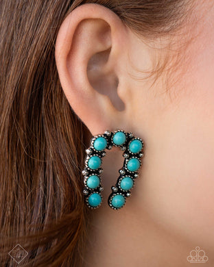 Wild West Wonder - Blue Post Earrings - Paparazzi Accessories