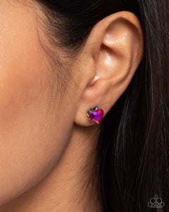 Sweetheart Stunner - Pink Post Earrings - Paparazzi Accessories