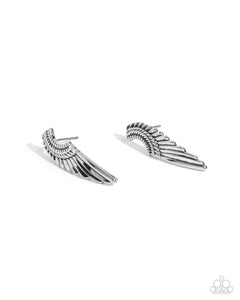 angelic-altitude-silver-post earrings-paparazzi-accessories