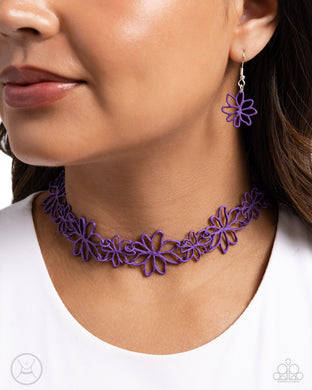 Bouquet Blend - Purple Necklace - Paparazzi Accessories