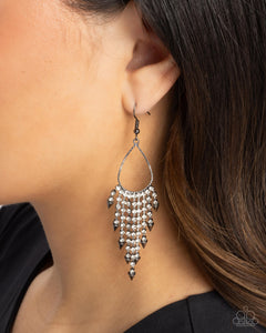 Sharp Streaming - Black Earrings - Paparazzi Accessories