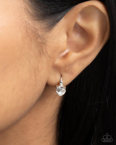 Tenuous Touch - White Earrings - Paparazzi Accessories