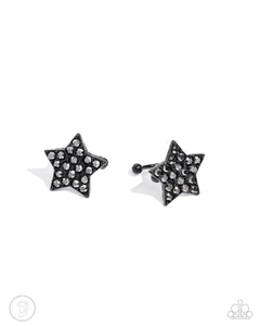 stellar-skill-black-post earrings-paparazzi-accessories