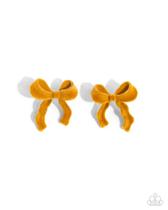 dapper-dedication-yellow-post earrings-paparazzi-accessories