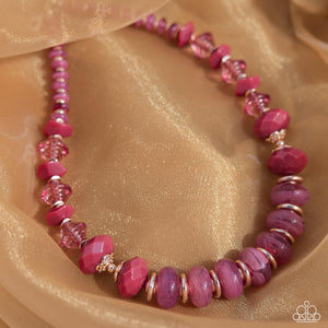 Swift Shimmer - Pink Necklace - Paparazzi Accessories