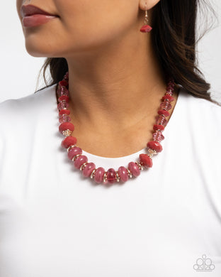 Swift Shimmer - Pink Necklace - Paparazzi Accessories