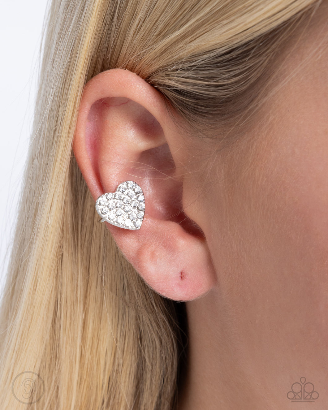 As Far As It GLOWS - White Post Earrings - Paparazzi Accessories