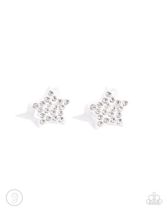 stellar-skill-white-post earrings-paparazzi-accessories