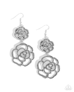 reminiscent-rosette-silver-earrings-paparazzi-accessories