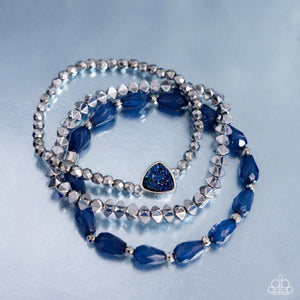 Druzy Decadence - Blue Bracelet - Paparazzi Accessories