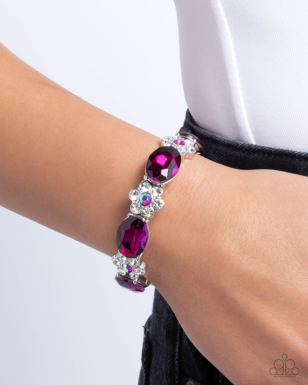 Staycation Sparkle - Pink Bracelet - Paparazzi Accessories