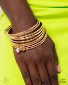 Fixed Fashion - Gold Bracelet - Paparazzi Accessories