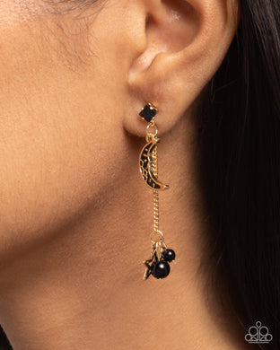 Astral Admiration - Black Post Earrings - Paparazzi Accessories