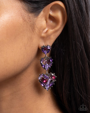 Lovable Lure - Purple Post Earrings - Paparazzi Accessories