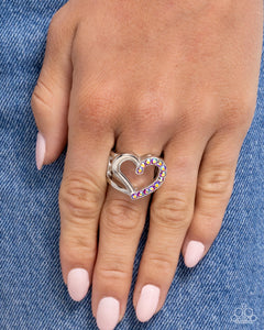 Abstract Attraction - Pink Ring - Paparazzi Accessories