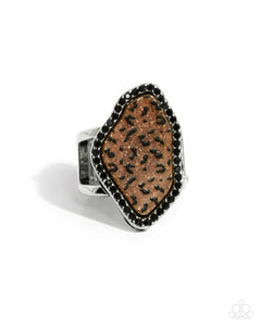 sporadic-stone-brown-ring-paparazzi-accessories