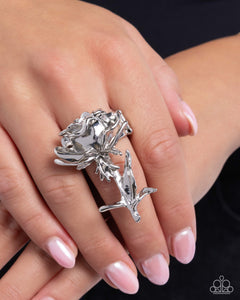 Rose Period - Silver Ring - Paparazzi Accessories