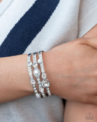 Classy Chance - White Bracelet - Paparazzi Accessories