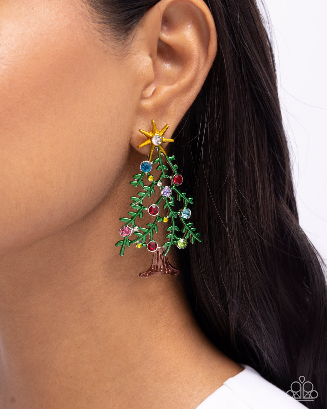 Christmas Credentials - Multi Post Earrings - Paparazzi Accessories