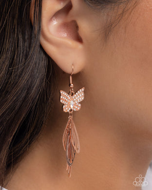 Fairy Dust - Copper Earrings - Paparazzi Accessories