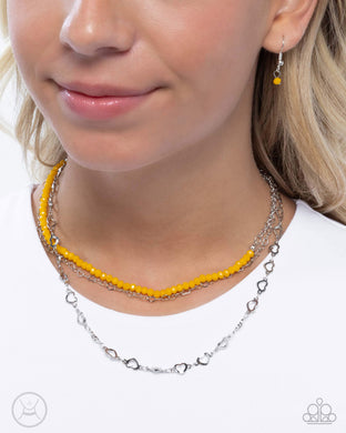 Sweetheart Sequel - Yellow Necklace - Paparazzi Accessories