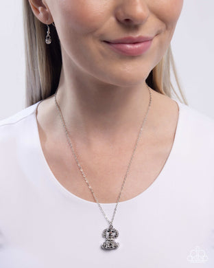 Poodle Pizzazz - White Necklace - Paparazzi Accessories