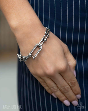 Boosted Bling - White Bracelet - Paparazzi Accessories
