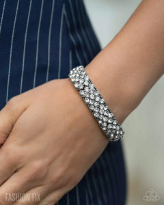 Prismatic Perspective - White Bracelet - Paparazzi Accessories