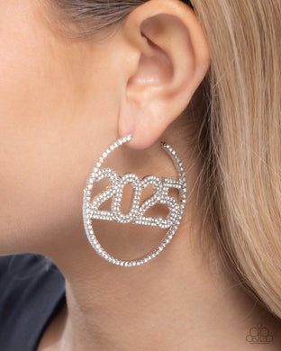 This is Gonna Be My Year - White Earrings - Paparazzi Accessories