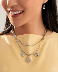 Sentimental Sunset - White Necklace - Paparazzi Accessories