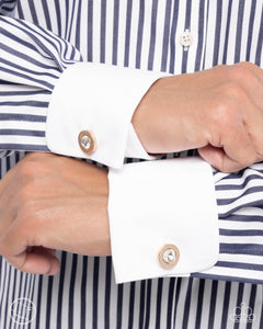 Breaking Boundaries - Gold Mens Cuff Links - Paparazzi Accessories